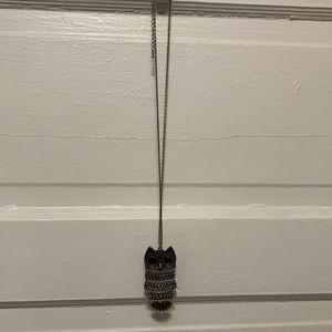 Long owl necklace